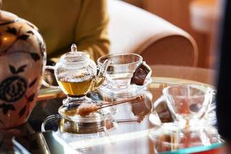 Fred. Olsen Cruise Lines Serenity tea room teapot and cup.jpg